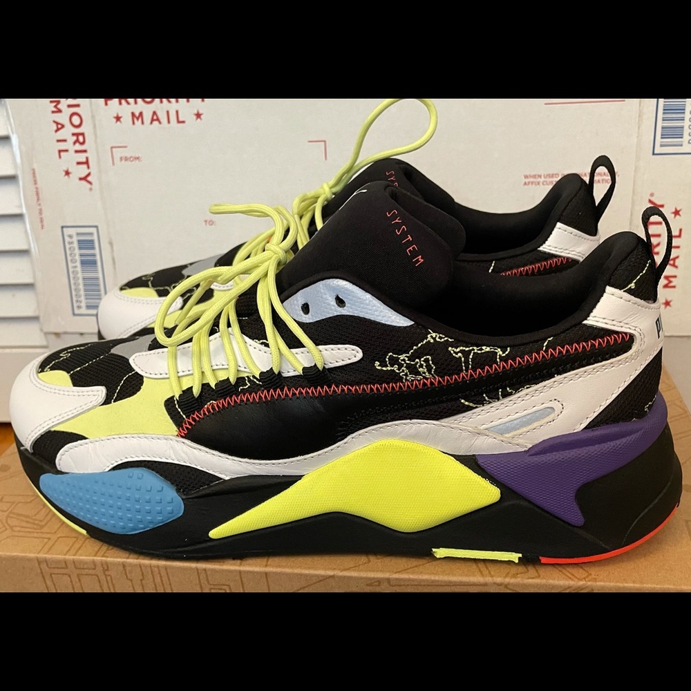 *Gently worn* MEN’S Puma RS-X3 “Day-Zero” Shoe, puma black/white, Size 11.5